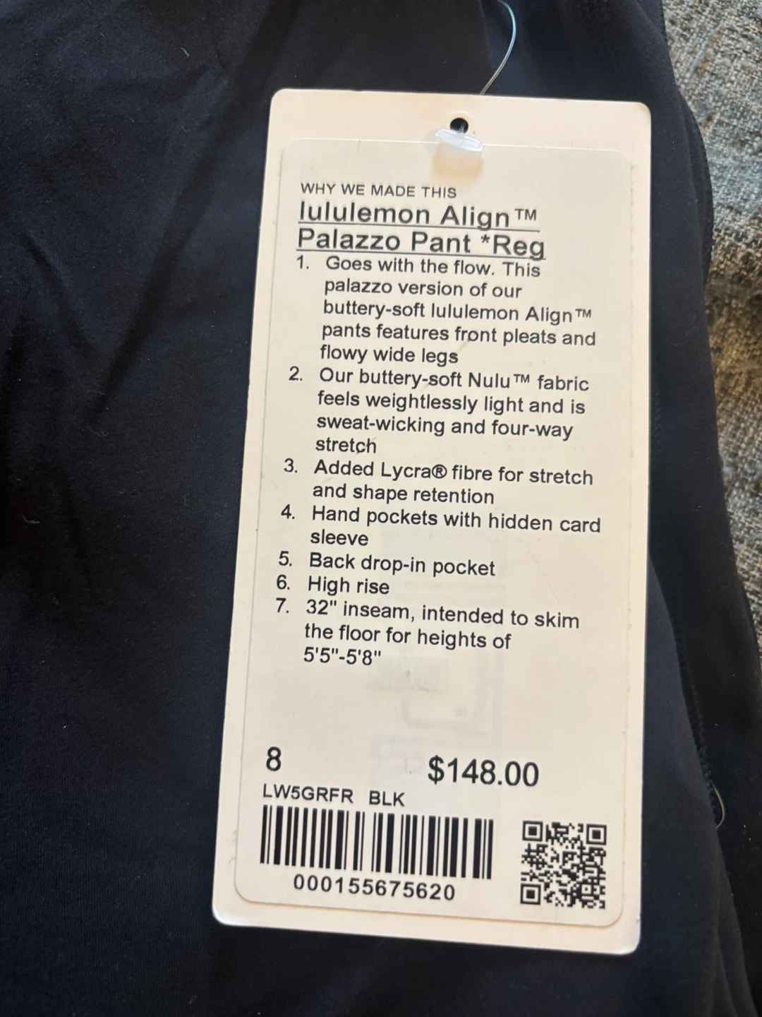 Lululemon Align Palazzo Pant *Reg Black Size 8 - photo 2