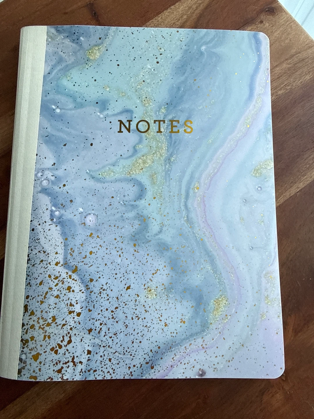 Notebook with Marble and Gold Speckle Design