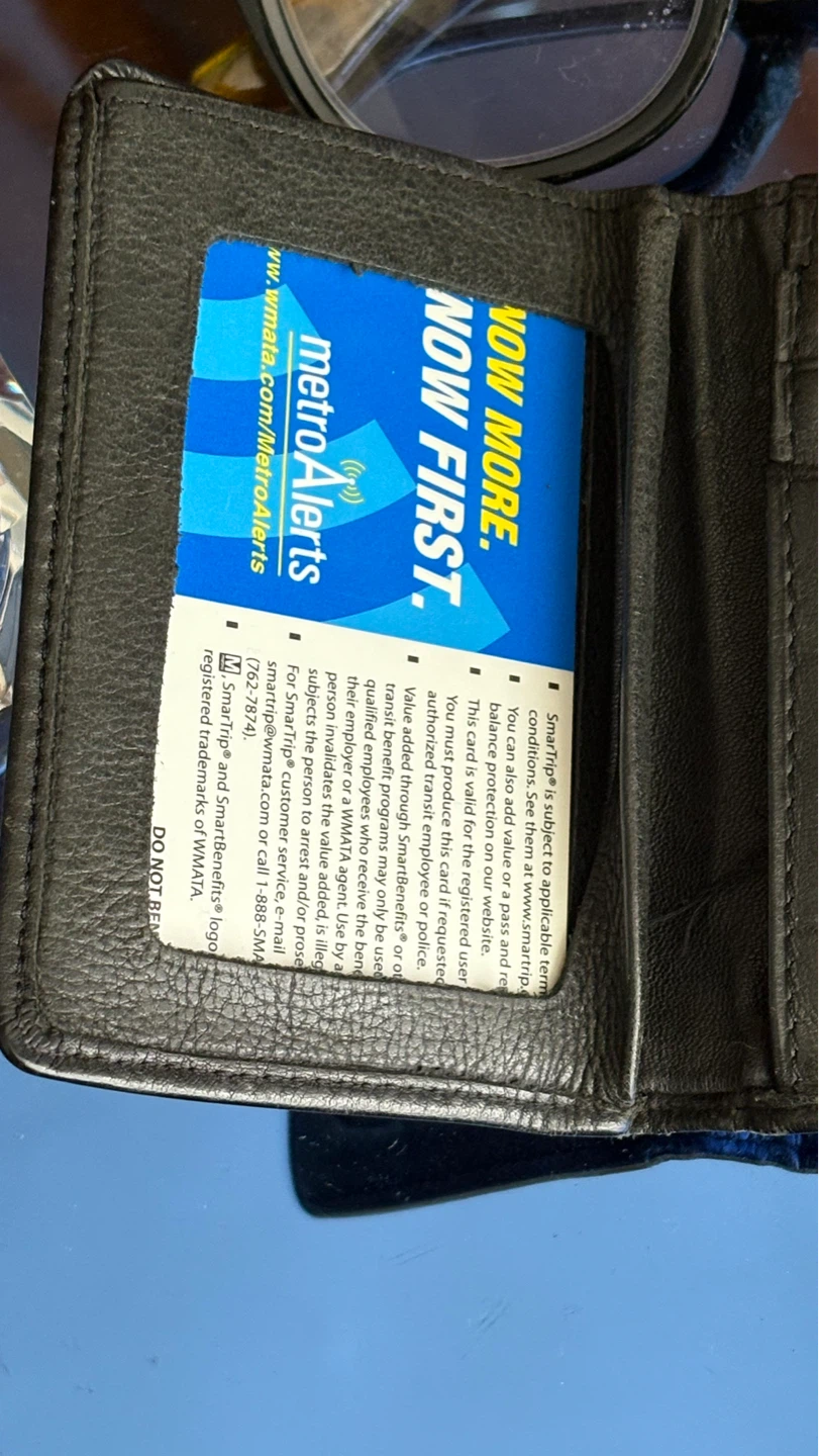 Black Genuine Leather Trifold Wallet - photo 3