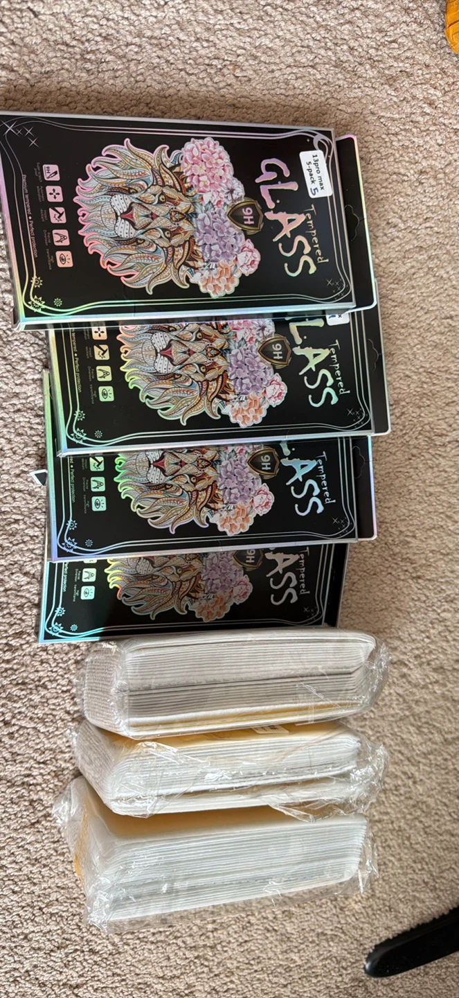 Assorted Tempered Glass Screen Protectors