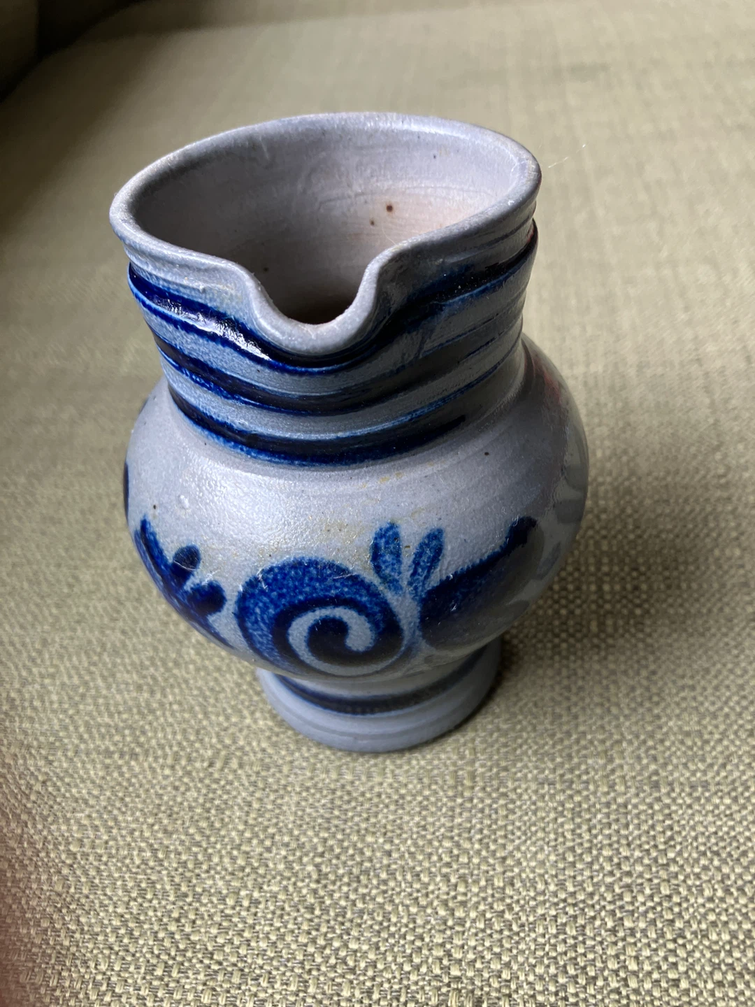 Stoneware German Salt Glazed Pitcher - photo 3