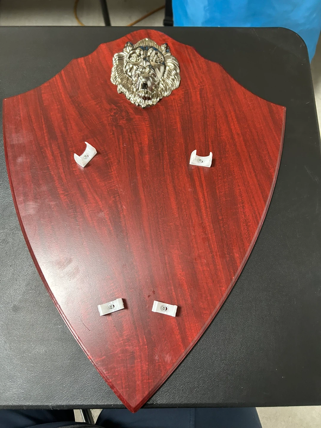 Lion Head Shield Display Plaque