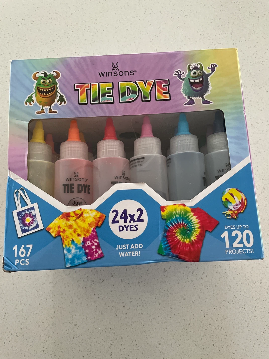 Winsons Tie Dye Kit - 24 Colors, 167 Pieces