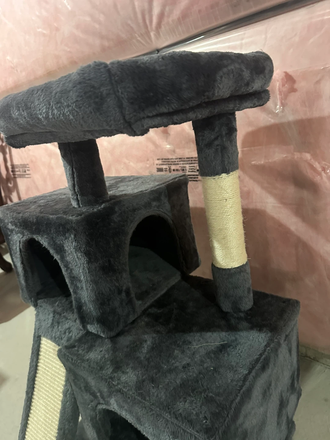 Dark Grey Cat Tree Condo with Scratching Post - photo 3