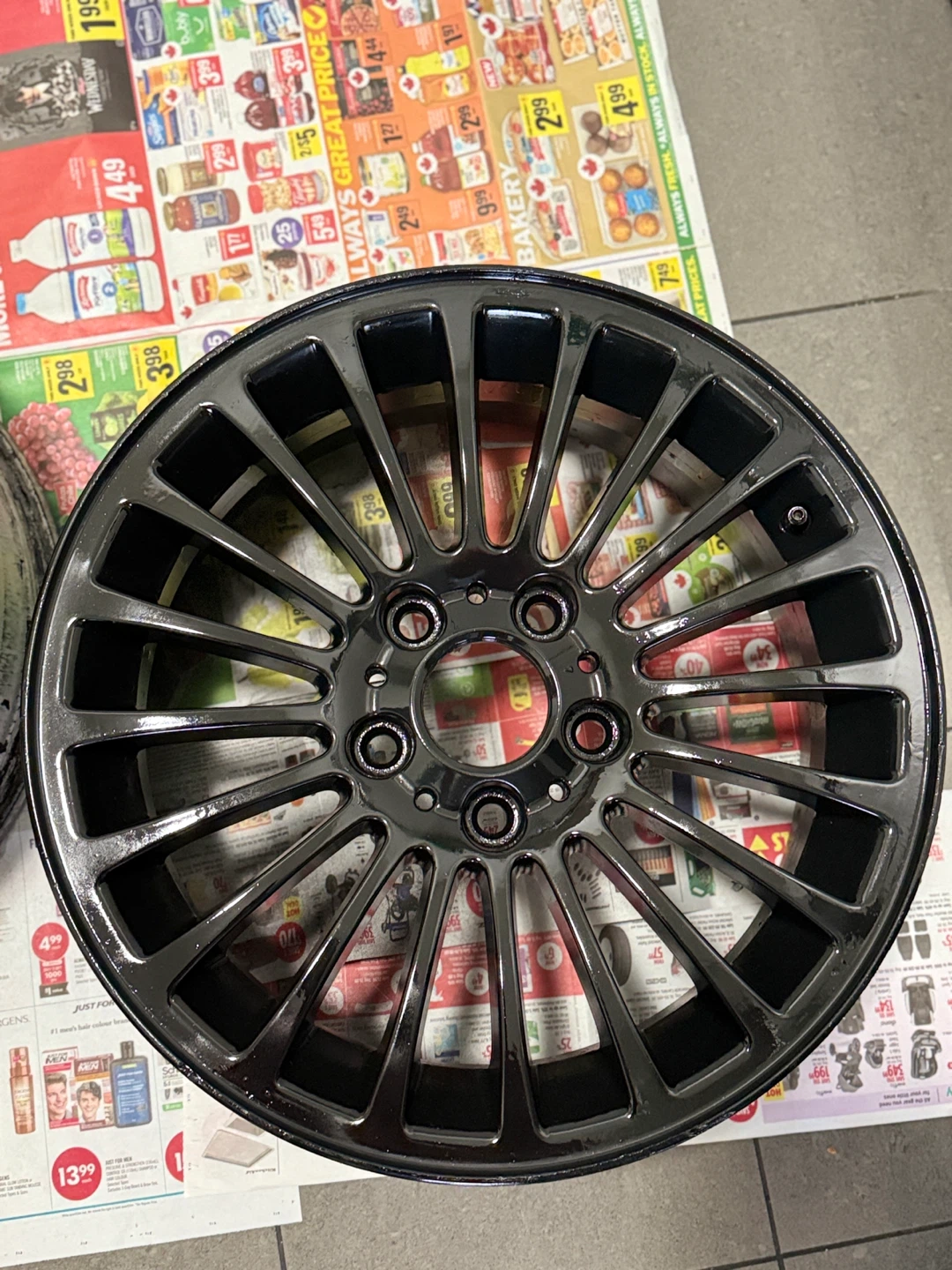 Black Alloy Wheel Rim