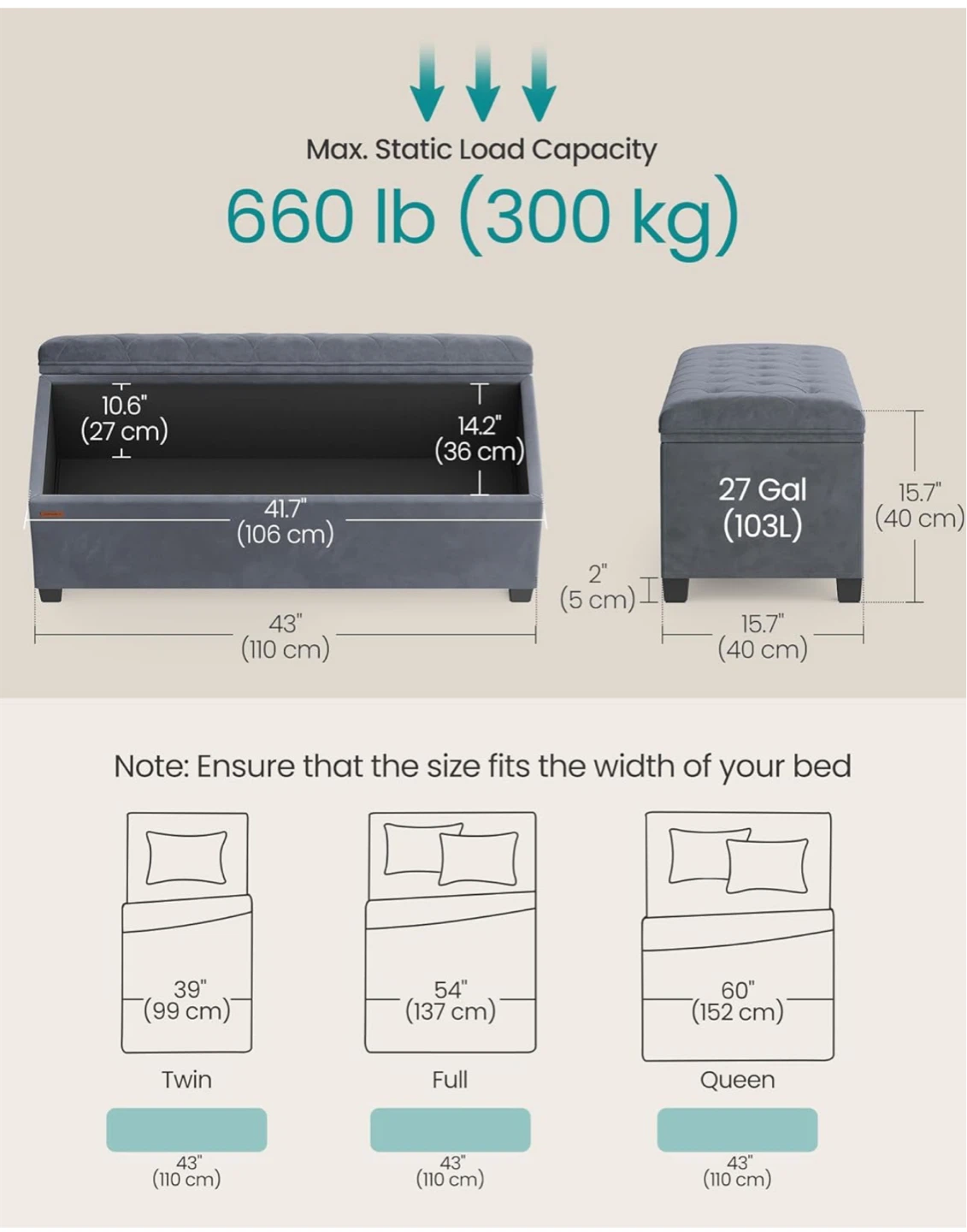 Tufted Storage Ottoman Bench - photo 3