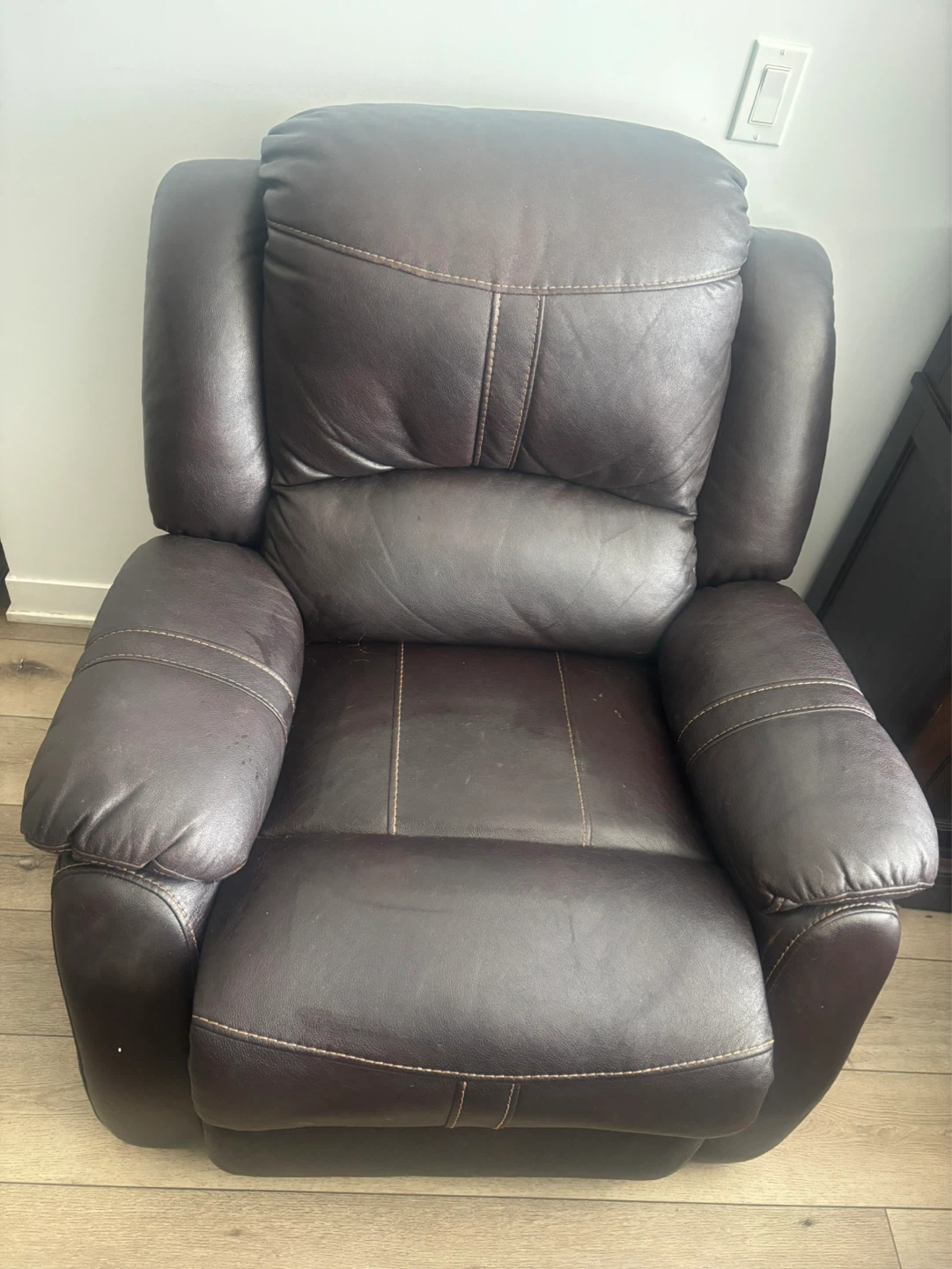 Brown Leather Recliner Chair