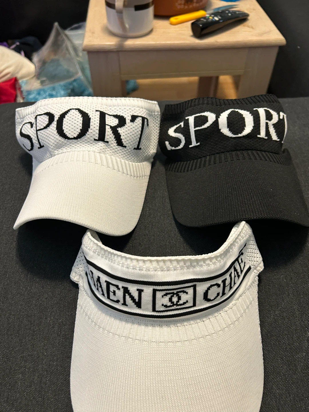 Sport Visor Hats - White and Black - photo 2