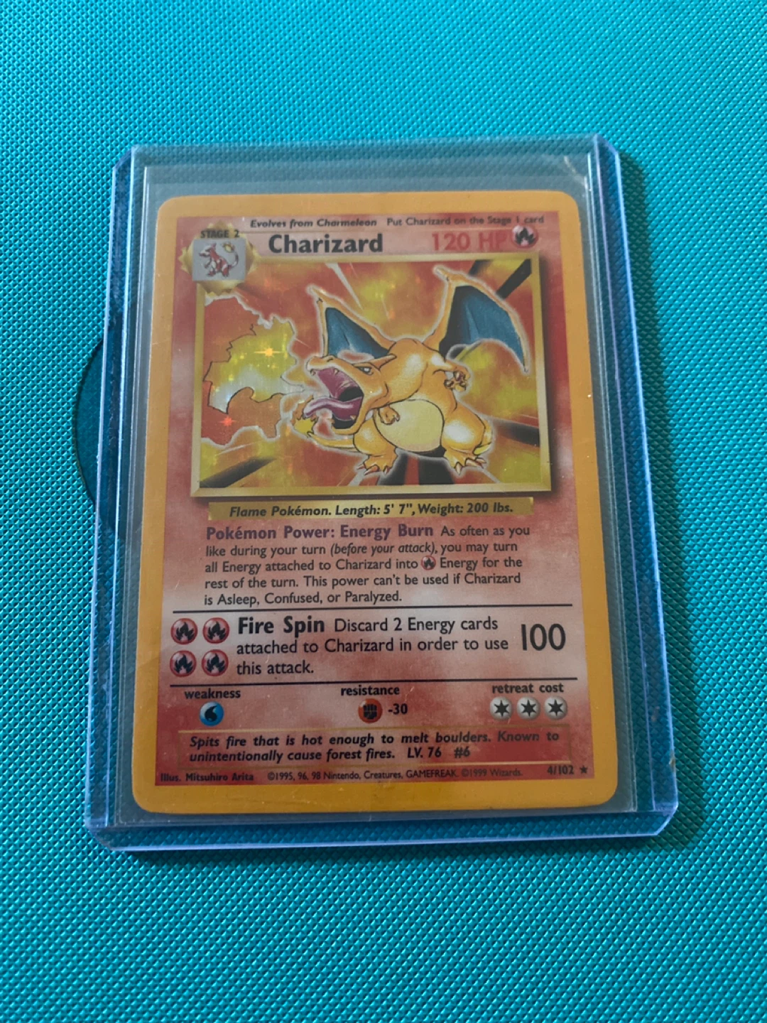 base set charizard in hp.