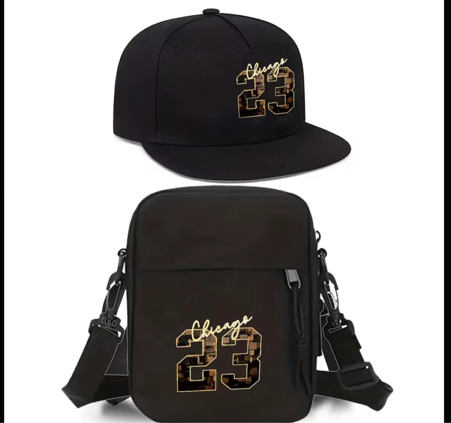 Black Chicago 23 Crossbody Bag and Cap Set - photo 5