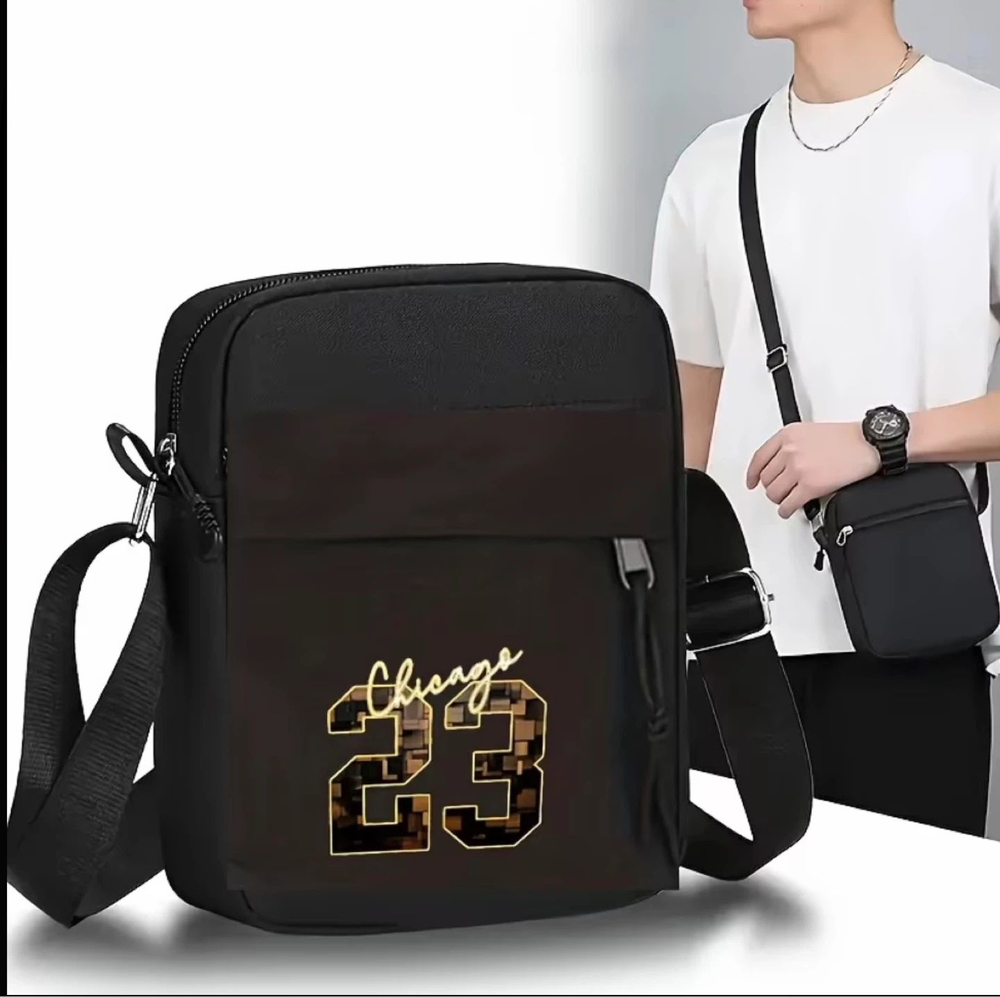 Black Chicago 23 Crossbody Bag and Cap Set - photo 2