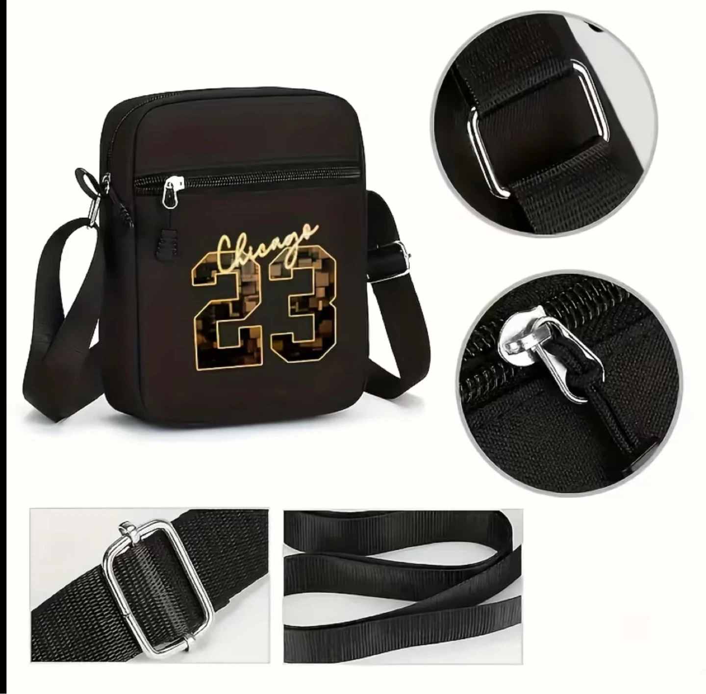 Black Chicago 23 Crossbody Bag and Cap Set - photo 4