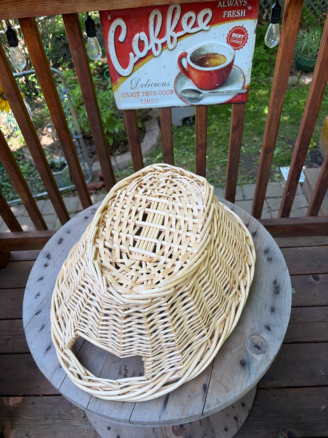 Large Woven Wicker Basket - photo 3