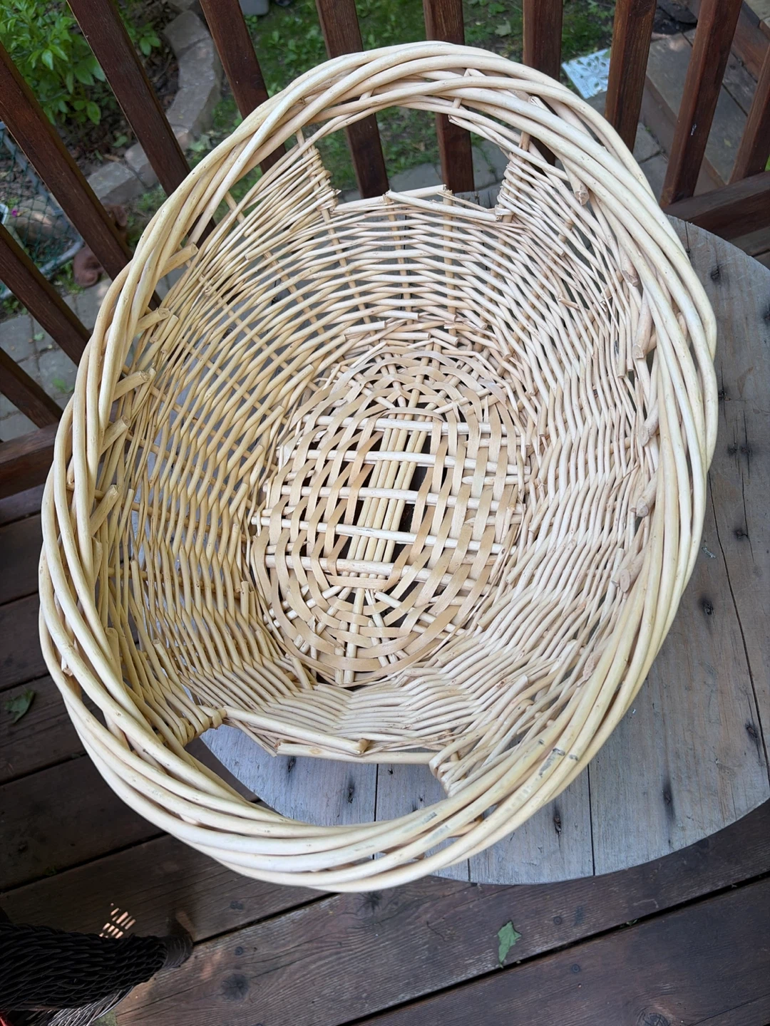 Large Woven Wicker Basket - photo 2