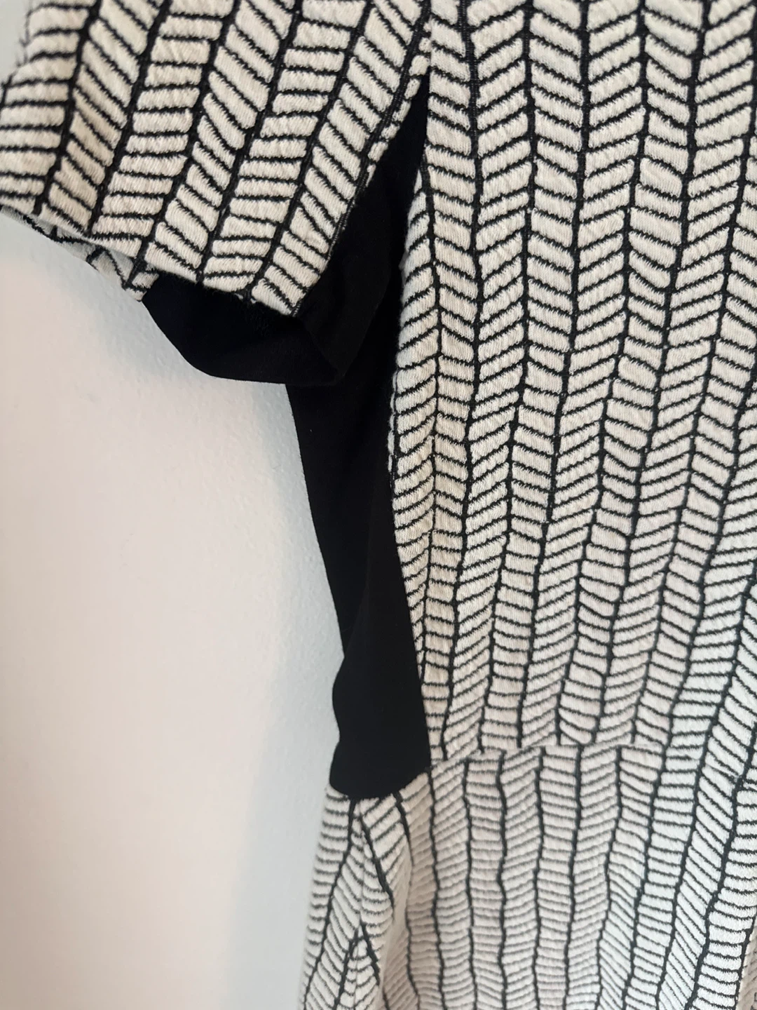 Zara Basic Black & White Patterned Dress - photo 2