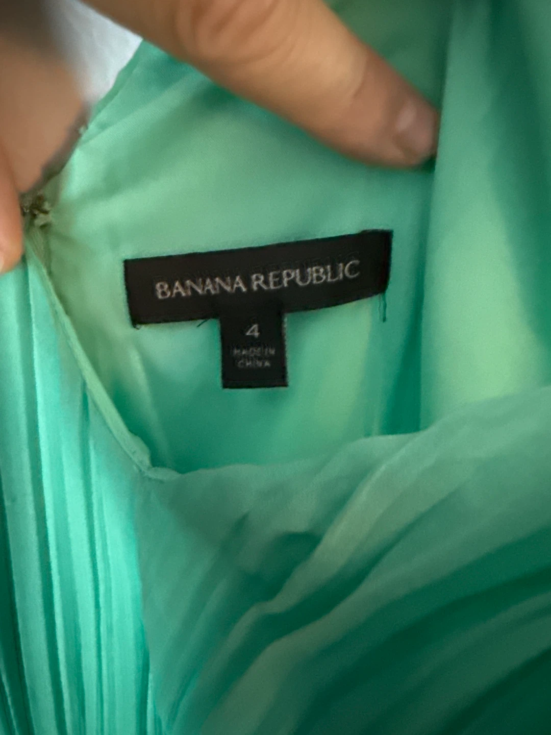 Banana Republic Green Pleated Dress Size 4 - photo 3