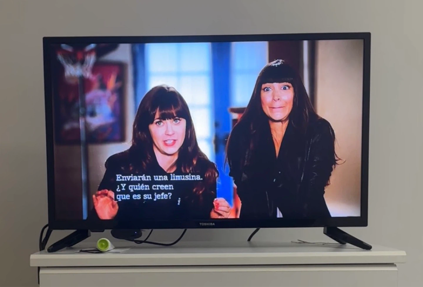 32” Toshiba Flat Screen TV + Roku.