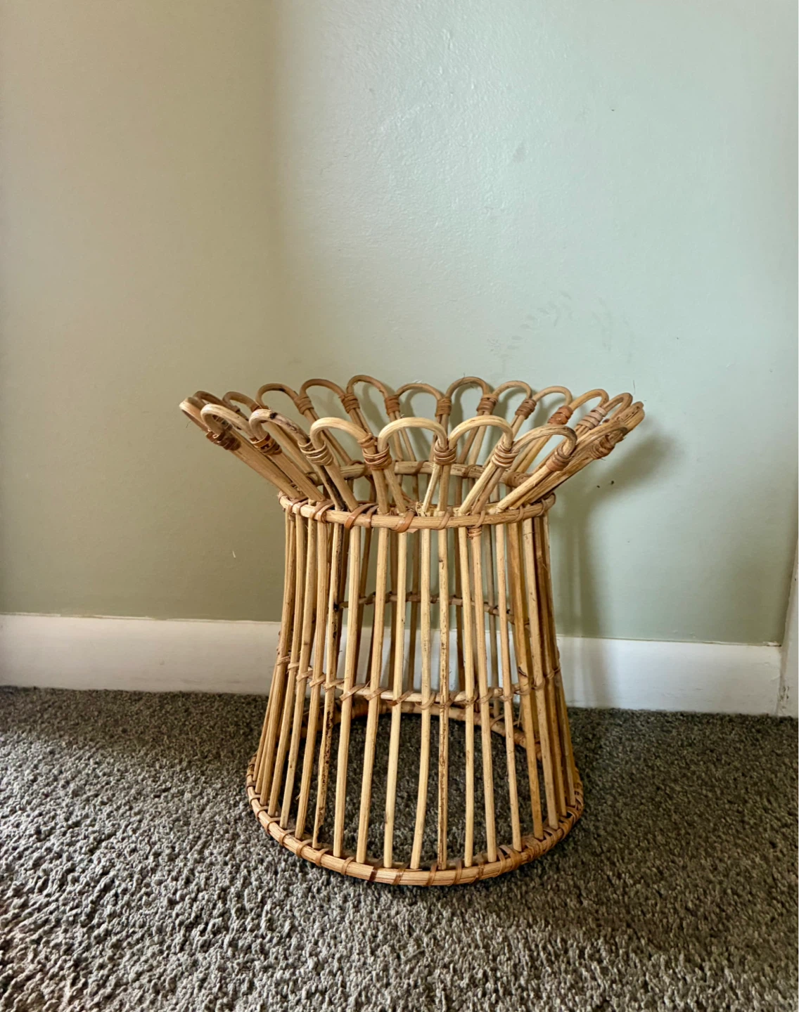 IKEA Rattan Plant Stand Tabletop Or Floor 11" Reversable