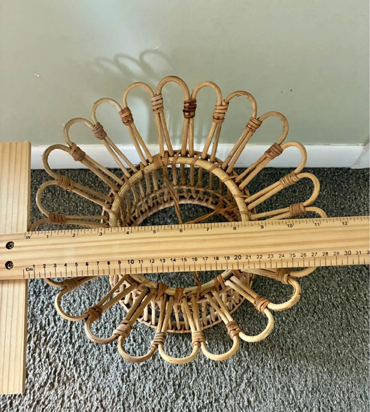 IKEA Rattan Plant Stand Tabletop Or Floor 11" Reversable - photo 5