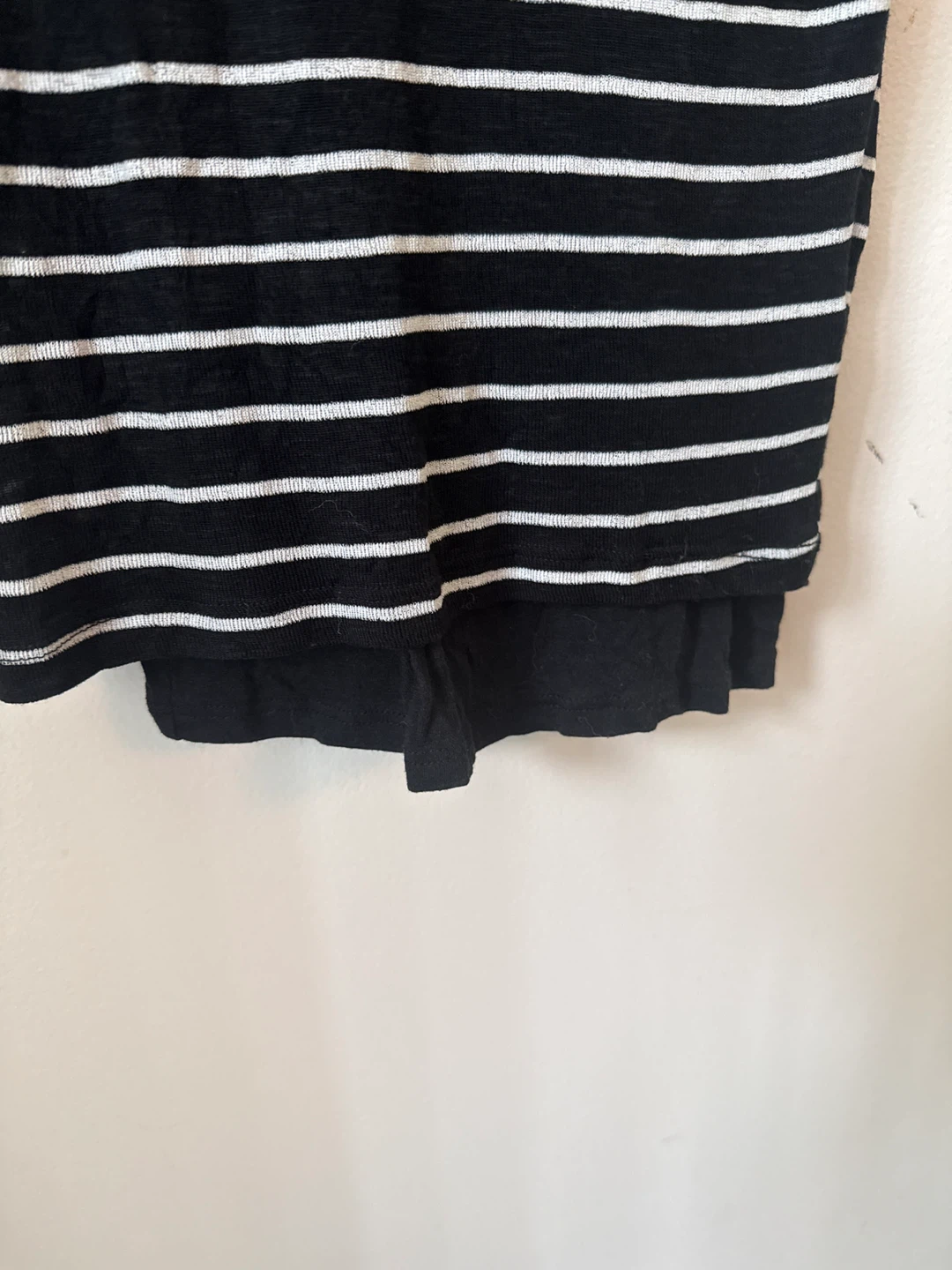 Splendid Black & White Striped Henley Dress - Small - photo 4