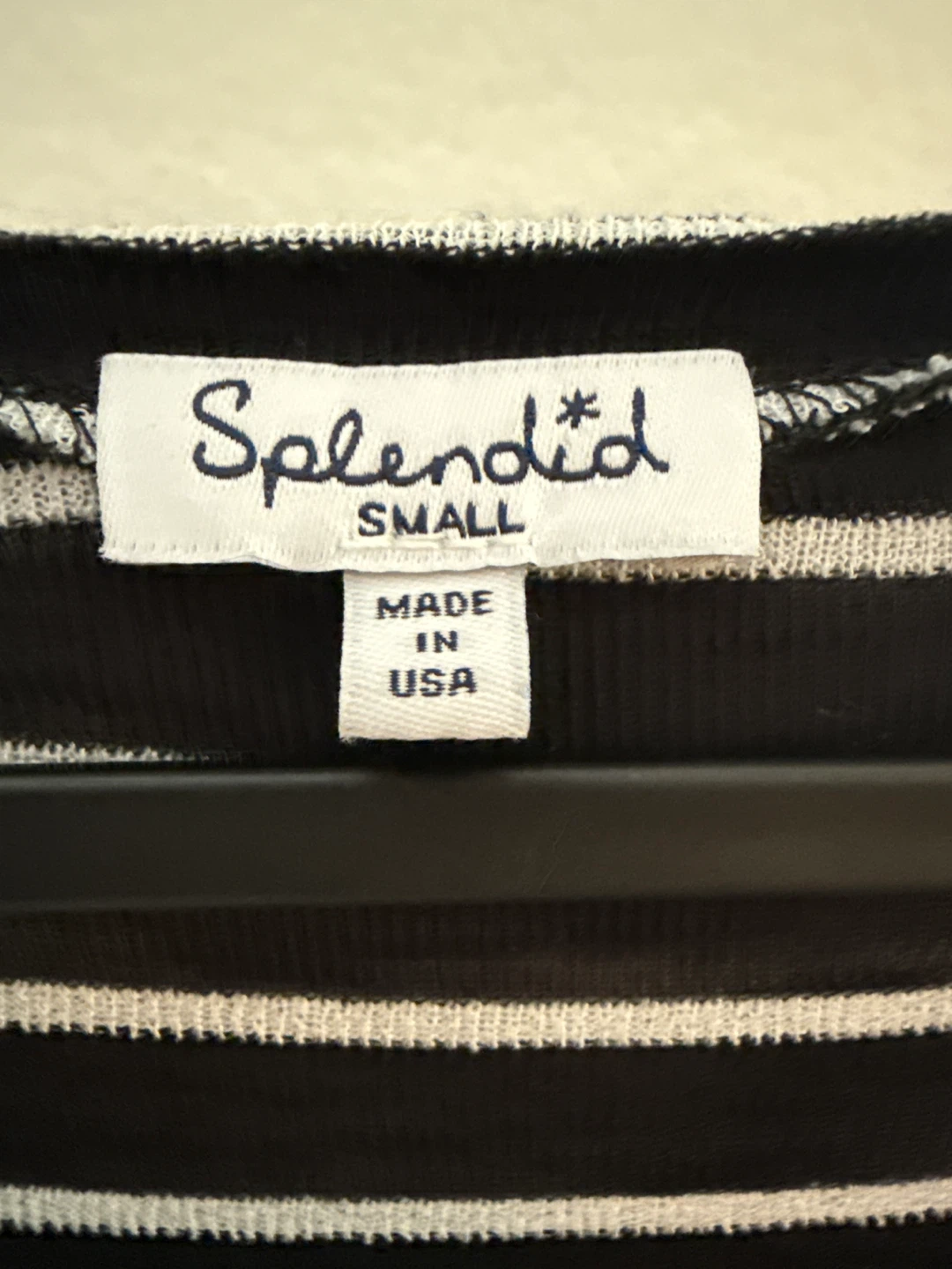 Splendid Black & White Striped Henley Dress - Small - photo 3