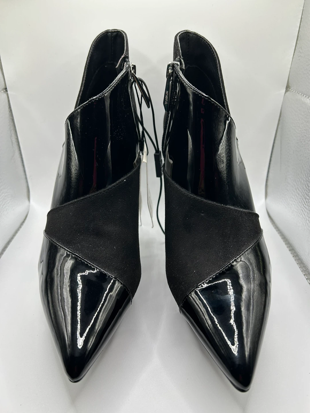 7.5 (EUC) - ZARA Faux Patent & Suede Ankle Boots - photo 5