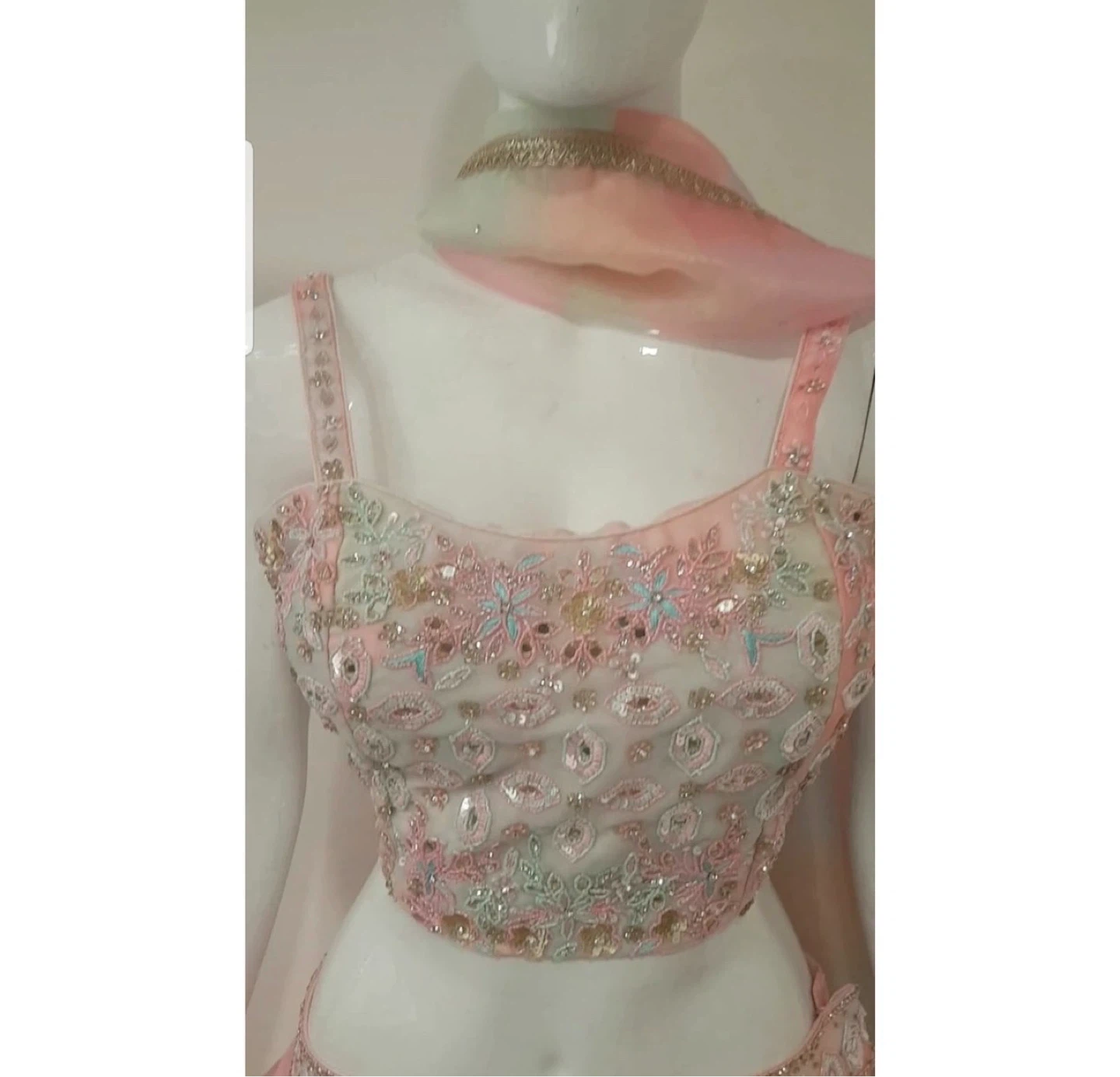 Embellished Crop Top and Skirt Set - photo 2