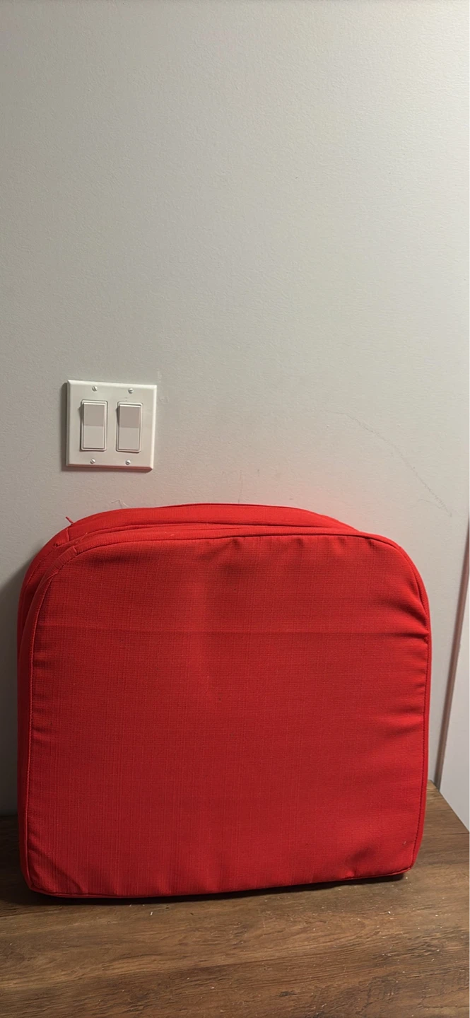 2 Red Outdoor Chair Cushions