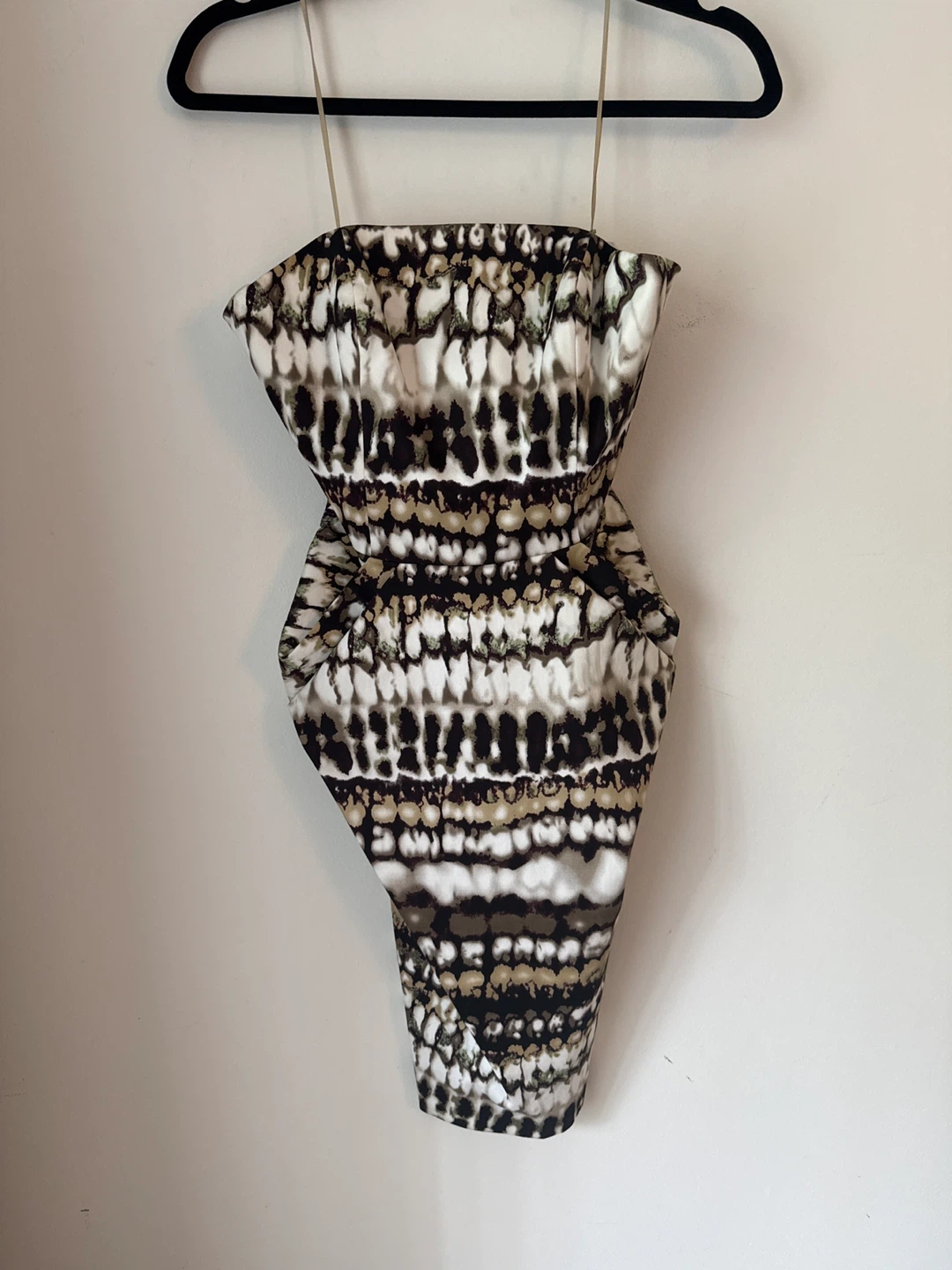 Jason Matlo Strapless Dress - Abstract Print