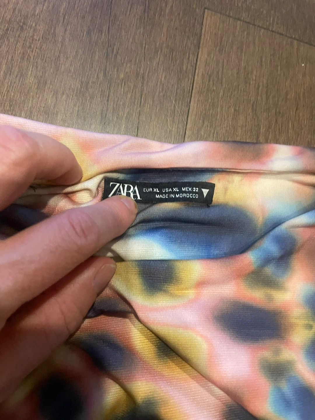 Zara Tie-Dye Ruched Cut-Out Dress - XL - photo 2