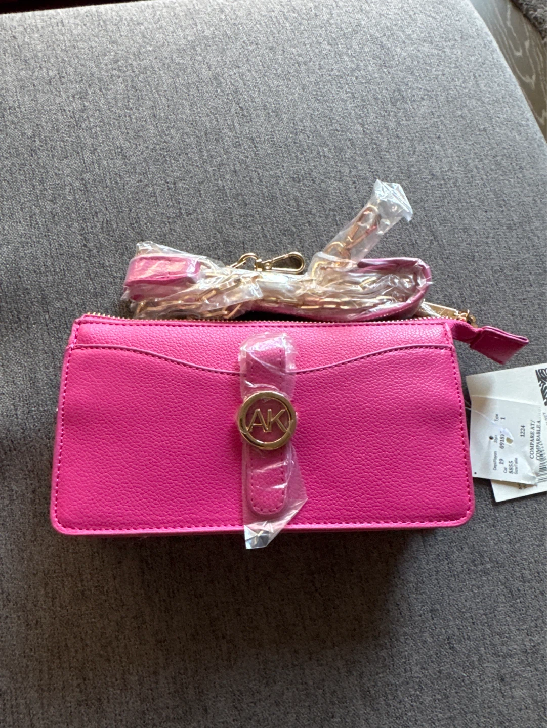 Anne Klein Pink purse clutch with Chain