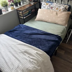 Black Metal Bed Frame - Twin Size+ Mattress (8 inches)