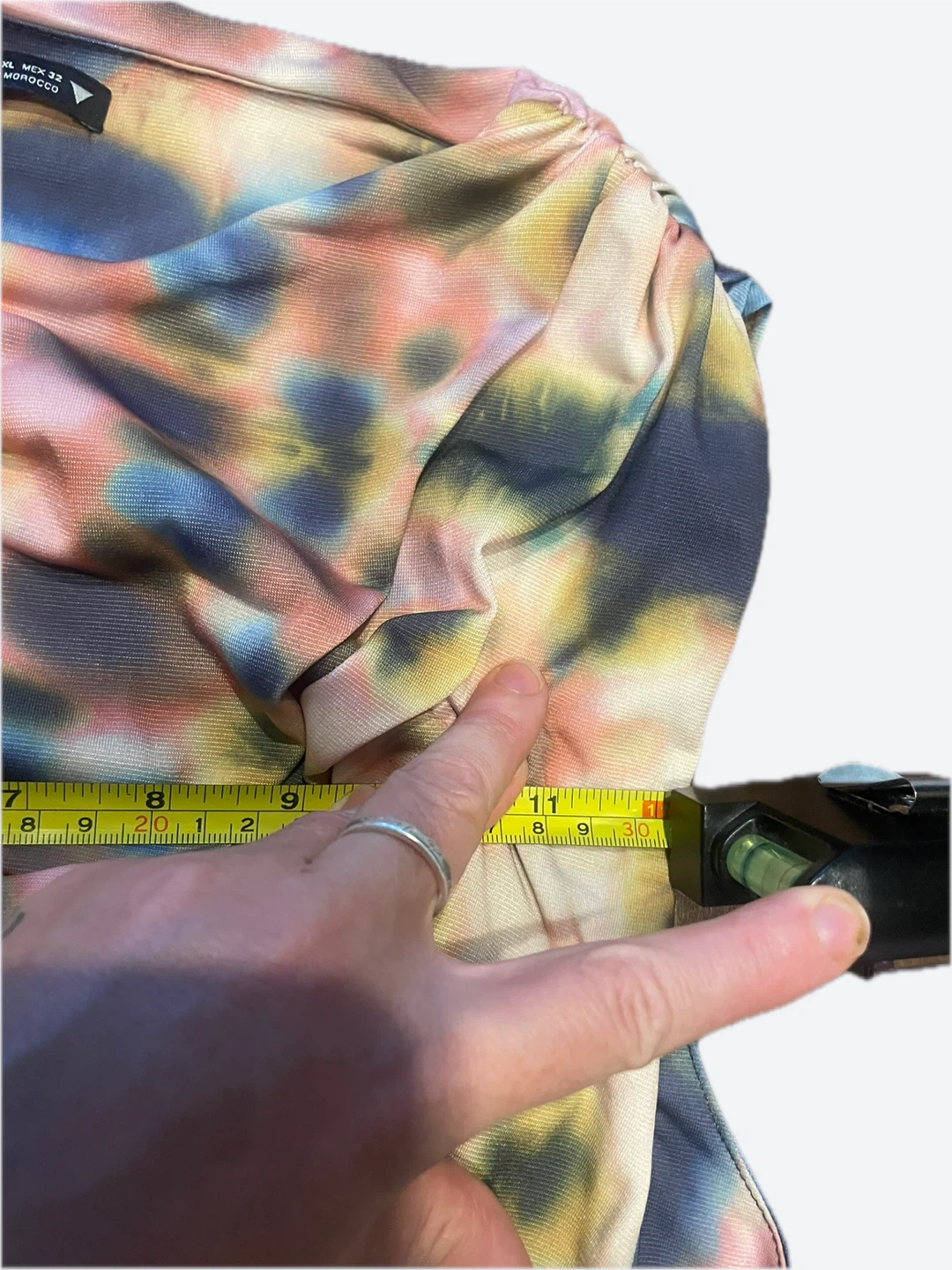 Zara Tie-Dye Ruched Cut-Out Dress - XL - photo 5