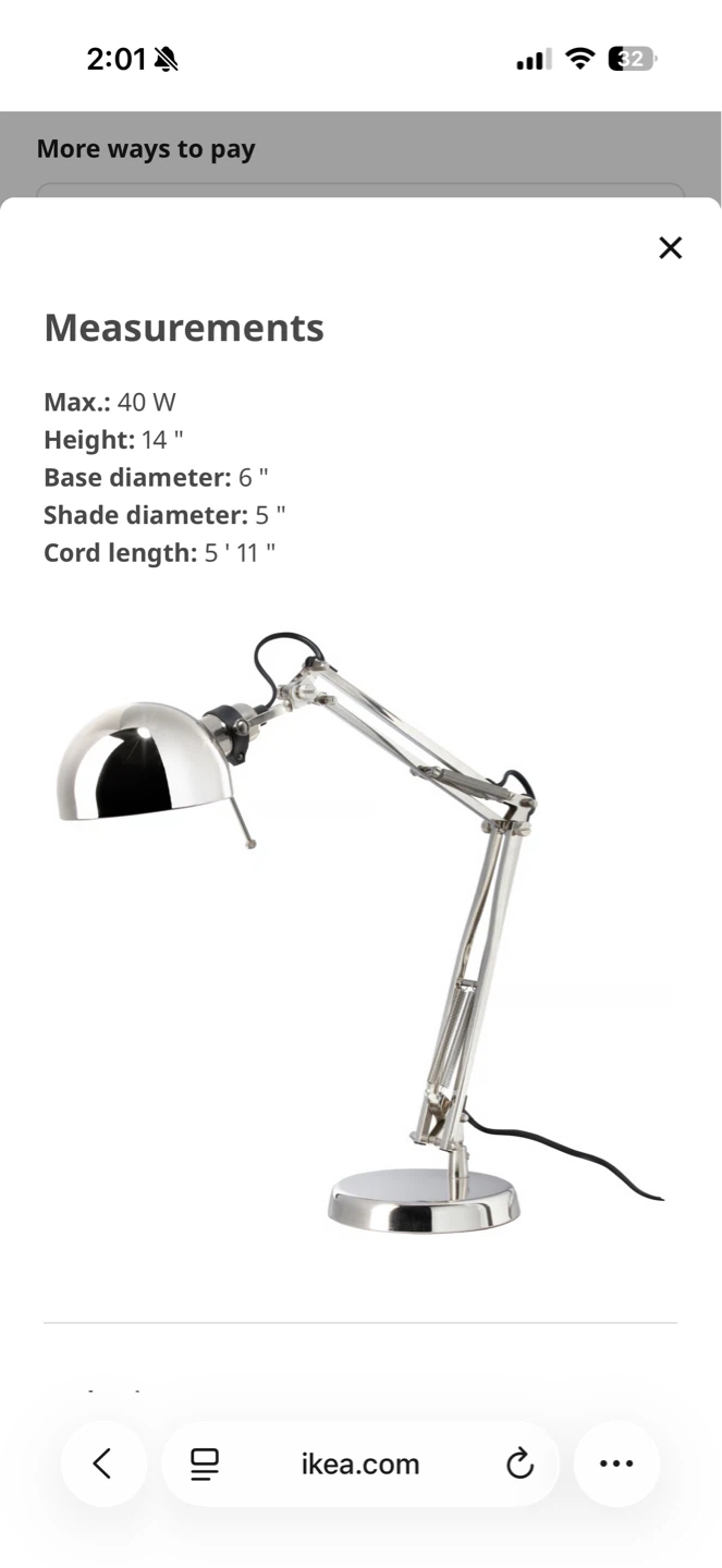 IKEA TERTIAL Work Lamp - Silver - photo 4
