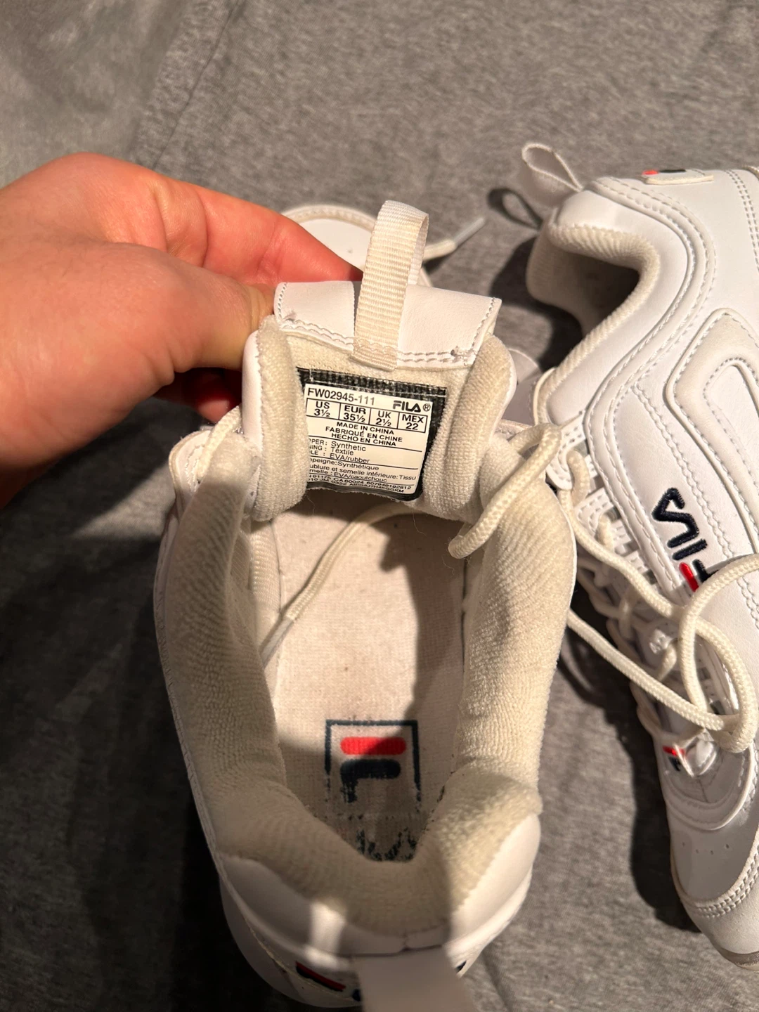 Fila Disruptor II White Women's Sneakers Size 7 - photo 3