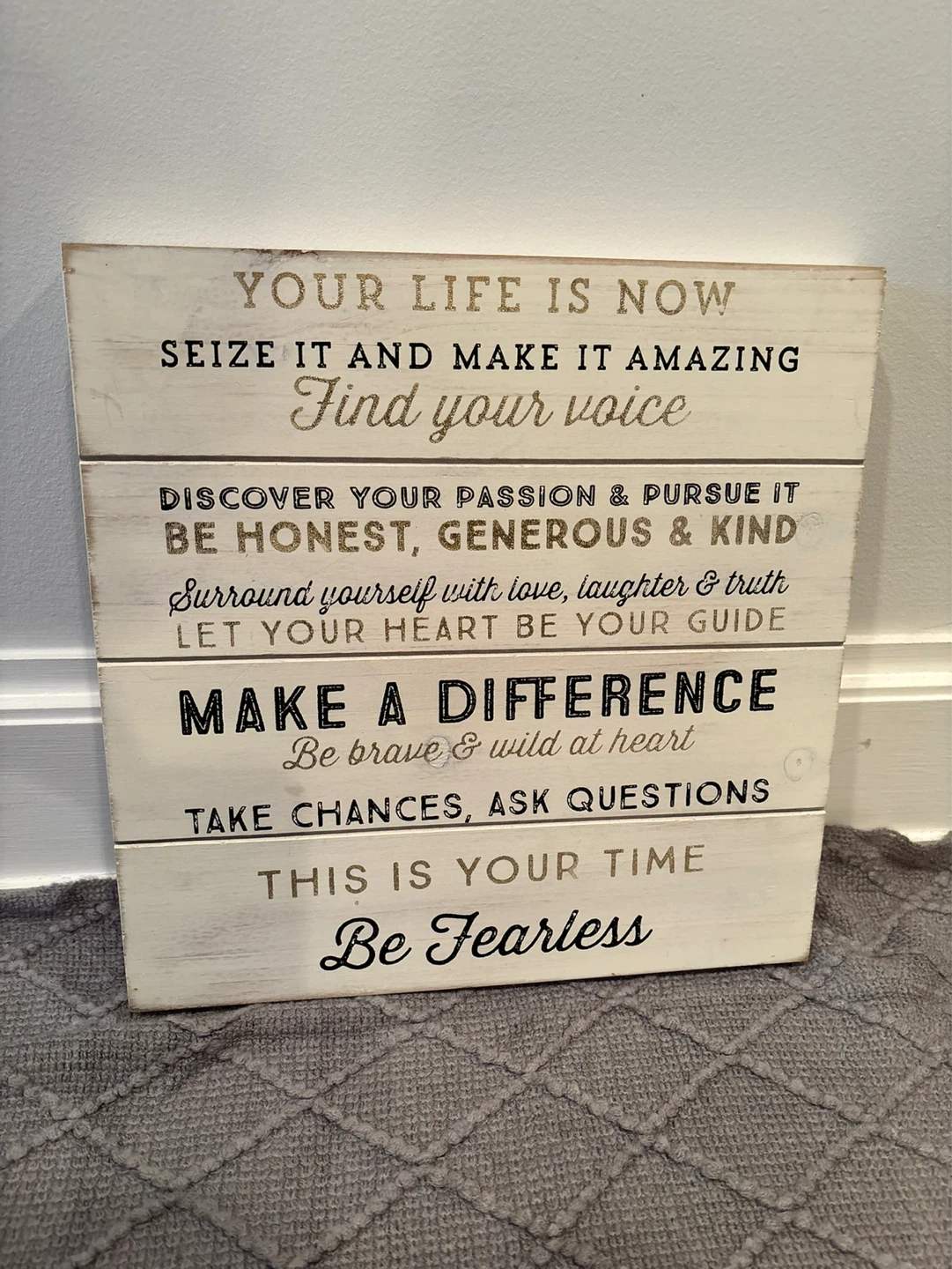 Hometrends Inspirational Decorative Wood Sign