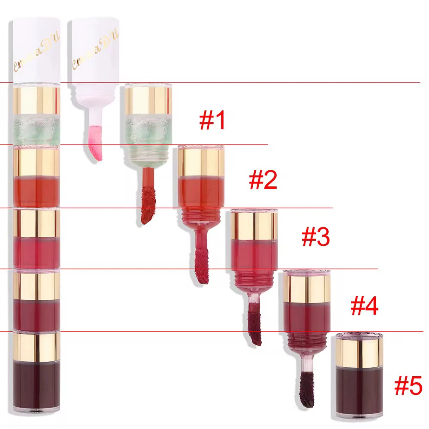 CmaaDU 5 Colors Liquid Lipstick Set - photo 3