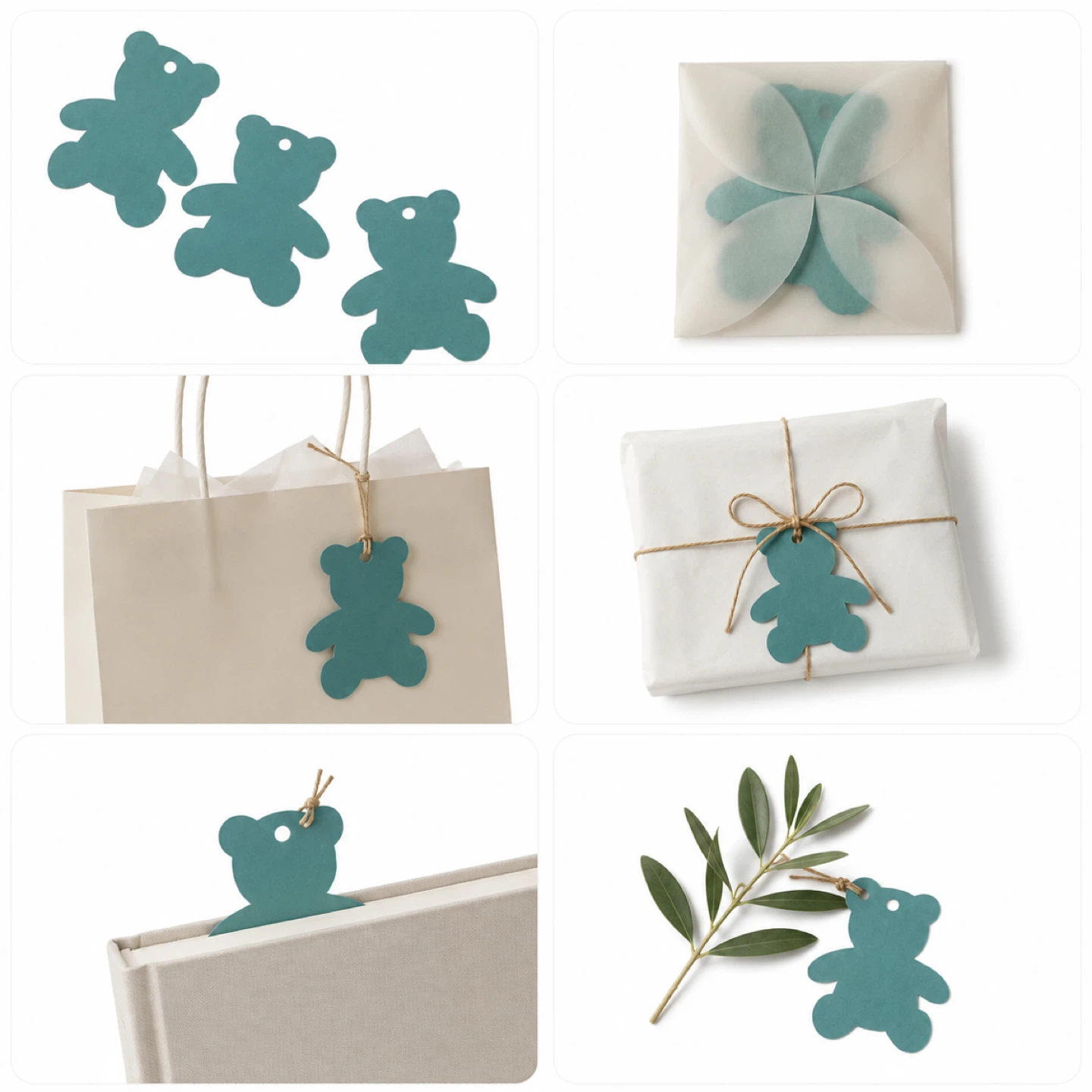 NEW🩵🧸Blue Bear Gift Tags (set of 12)