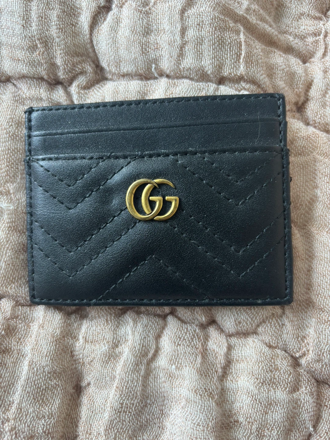 Gucci Marmont Card Case Black Leather