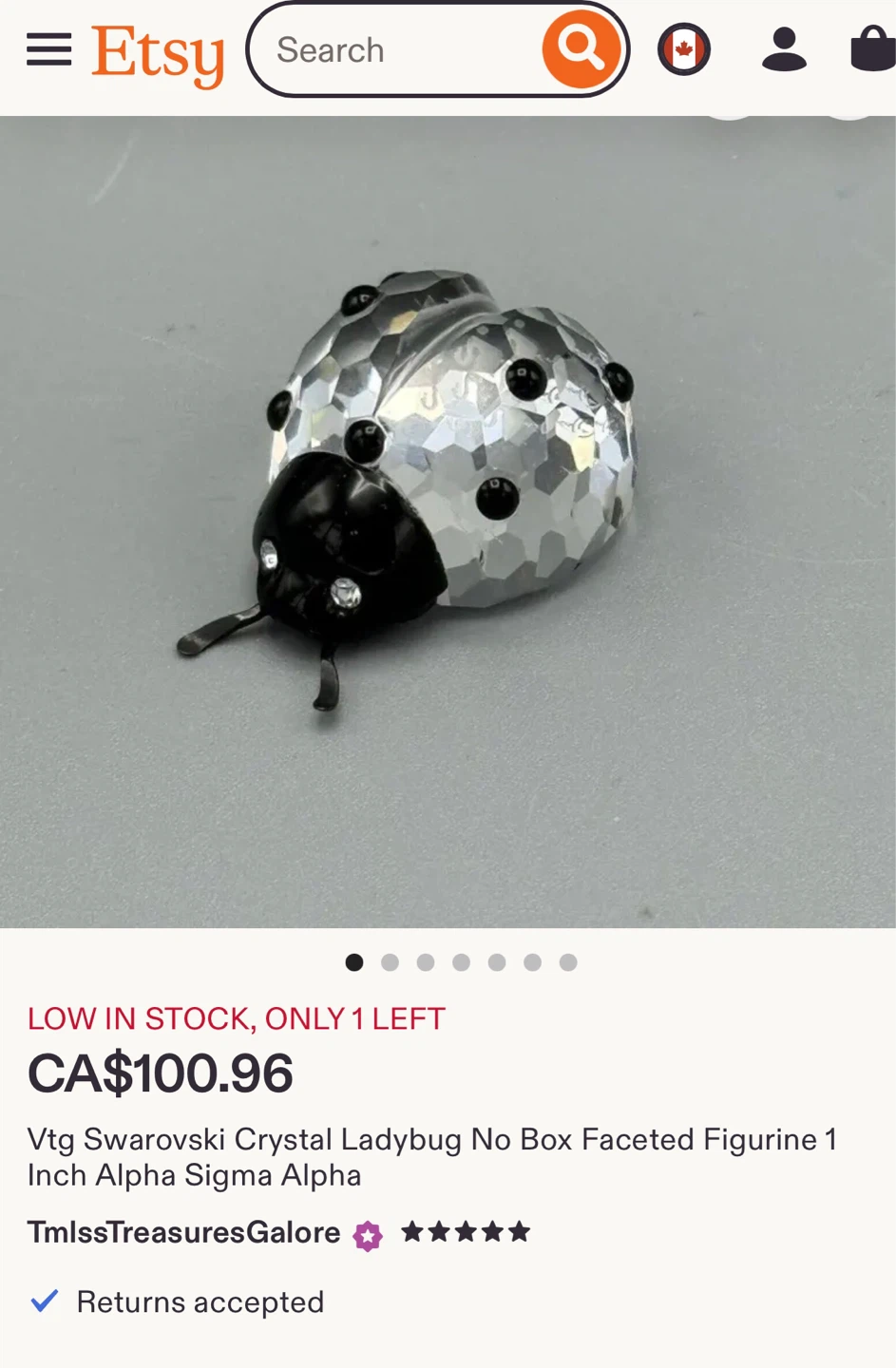 Swarovski Crystal Ladybug Figurine - photo 3