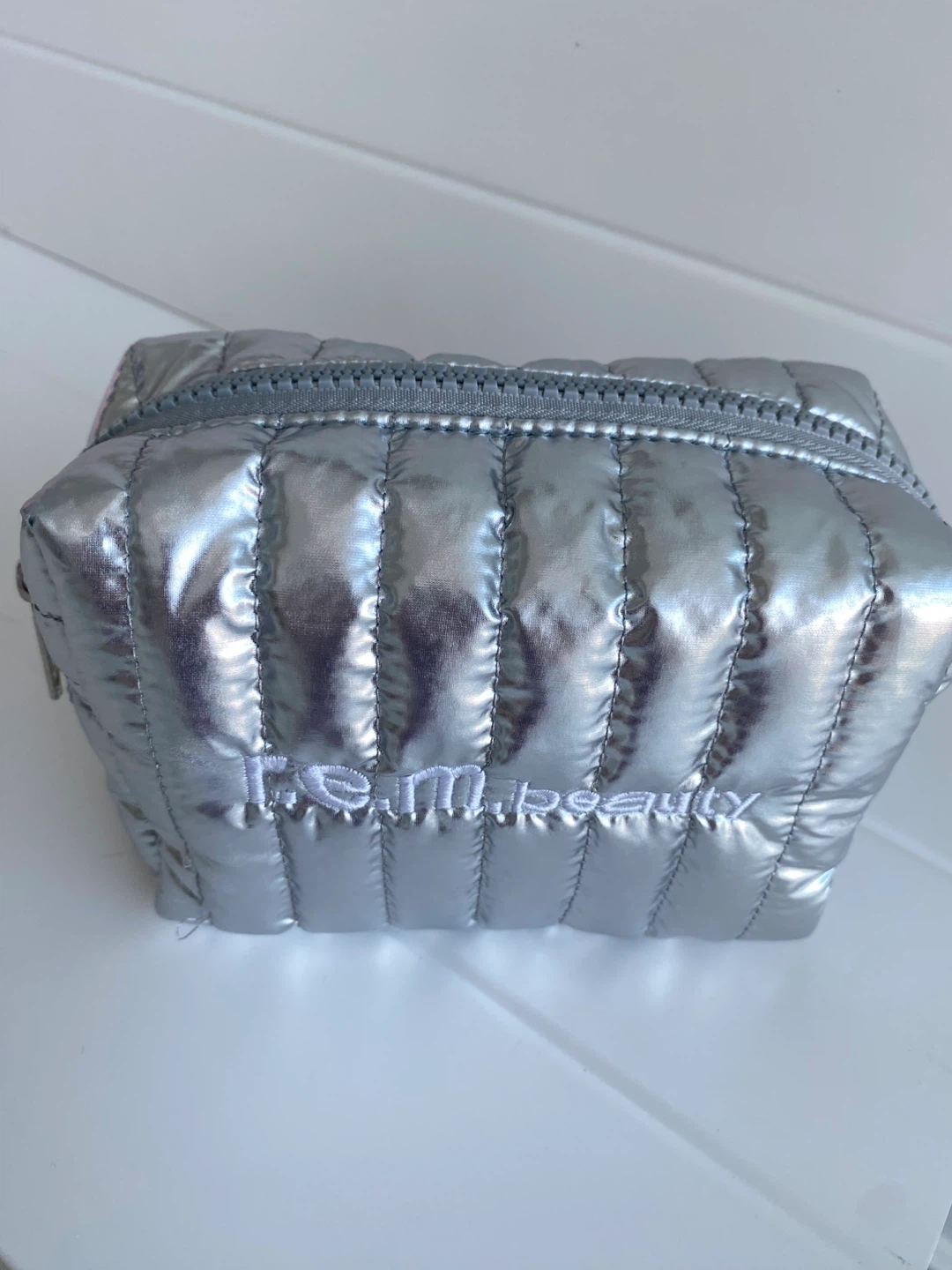 r.e.m. Beauty anniversary silver makeup bag - photo 2