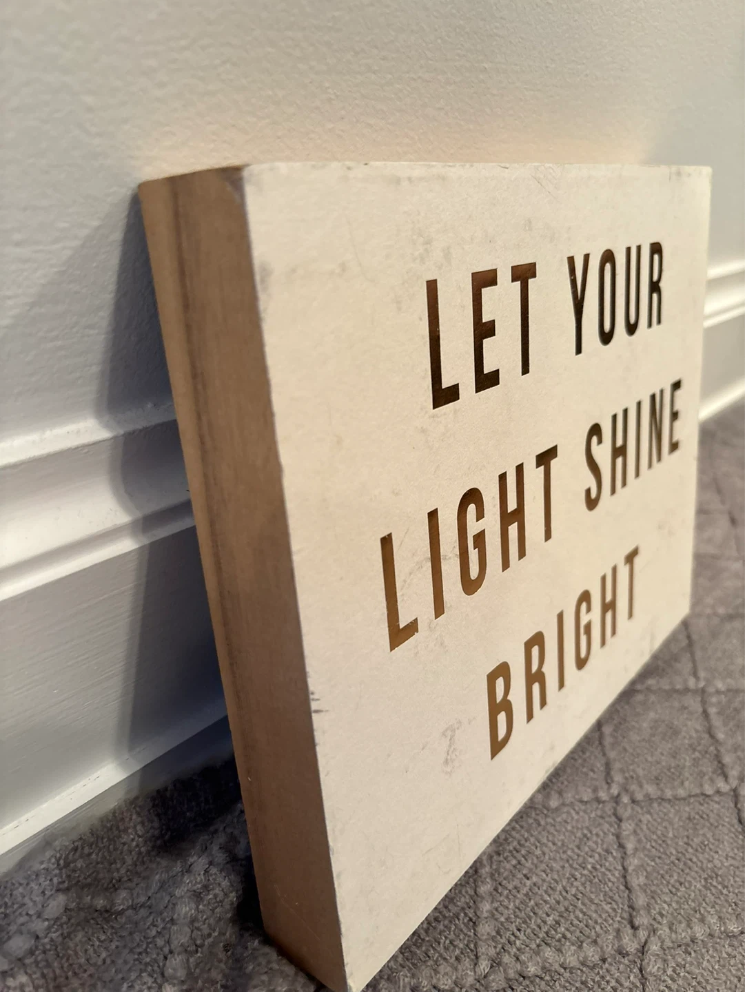 Decorative Wood Sign "Let Your Light Shine Bright" - photo 3