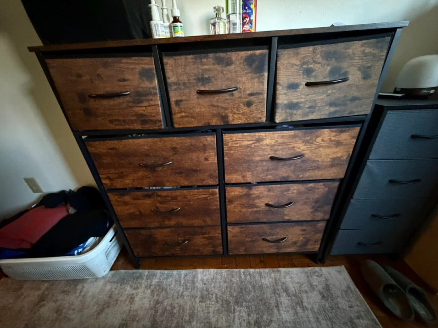 Drawer Dresser with Faux Wood Fronts