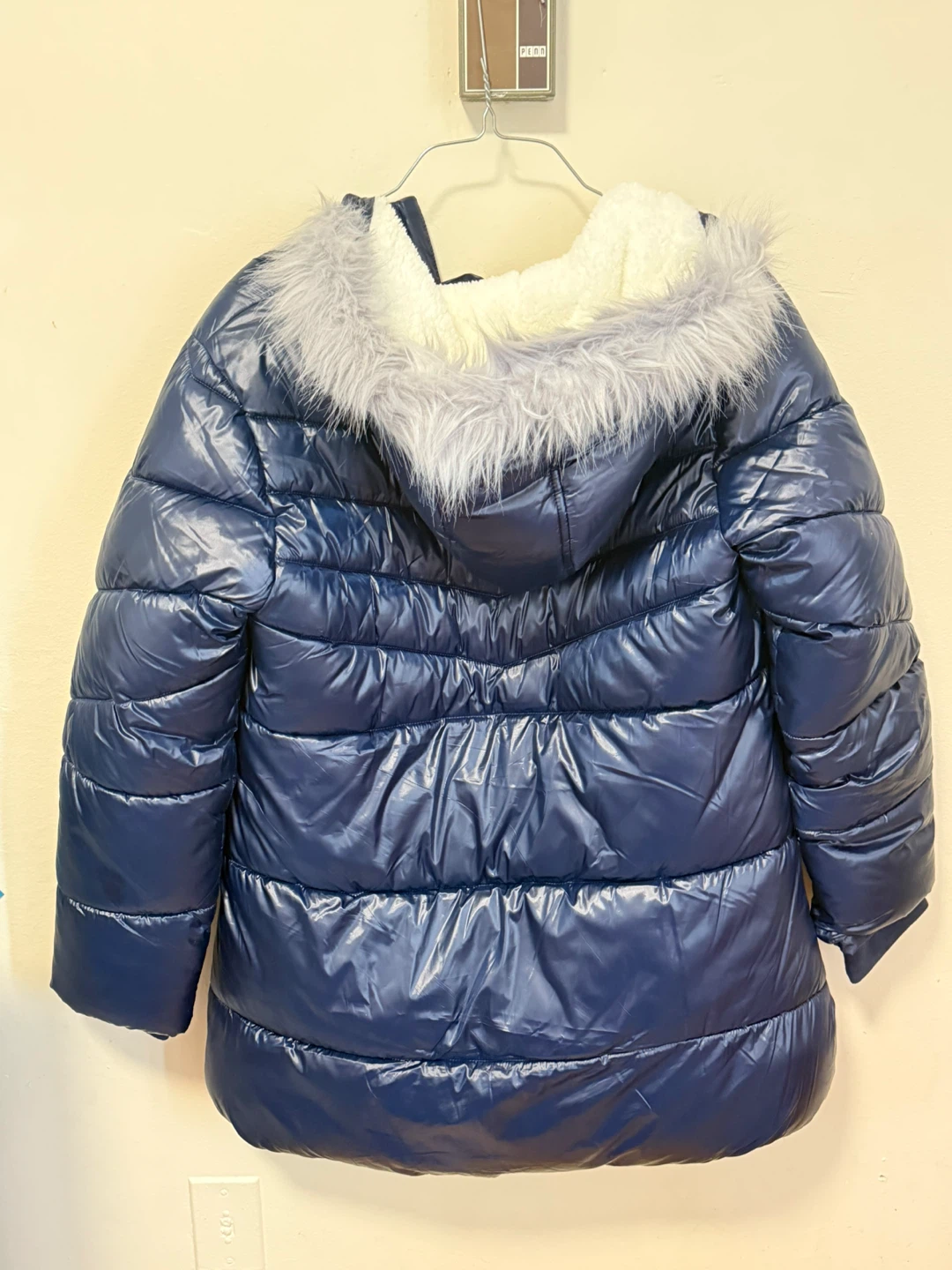 ‼️NEED GONE‼️Navy puffer jacket with faux fur hood XL/TG (14-16) - photo 2