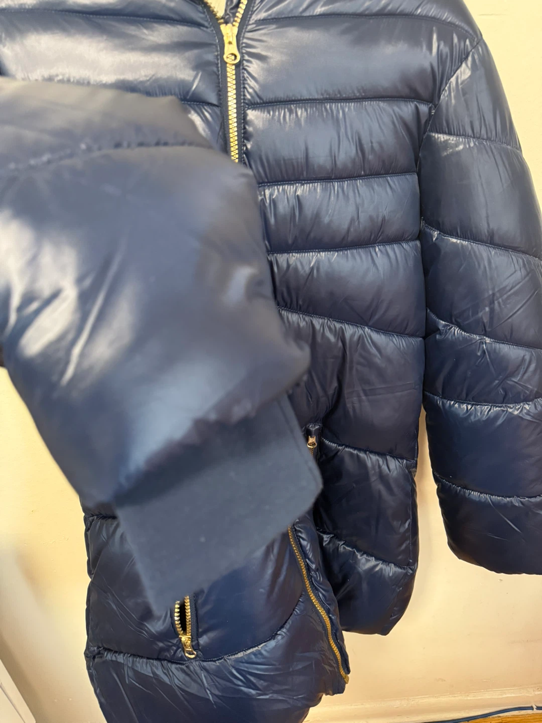 ‼️NEED GONE‼️Navy puffer jacket with faux fur hood XL/TG (14-16) - photo 4