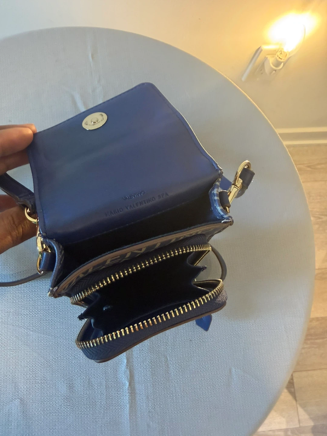 Valentino Mario Valentino Spa Navy Monogram Phone Bag - photo 4