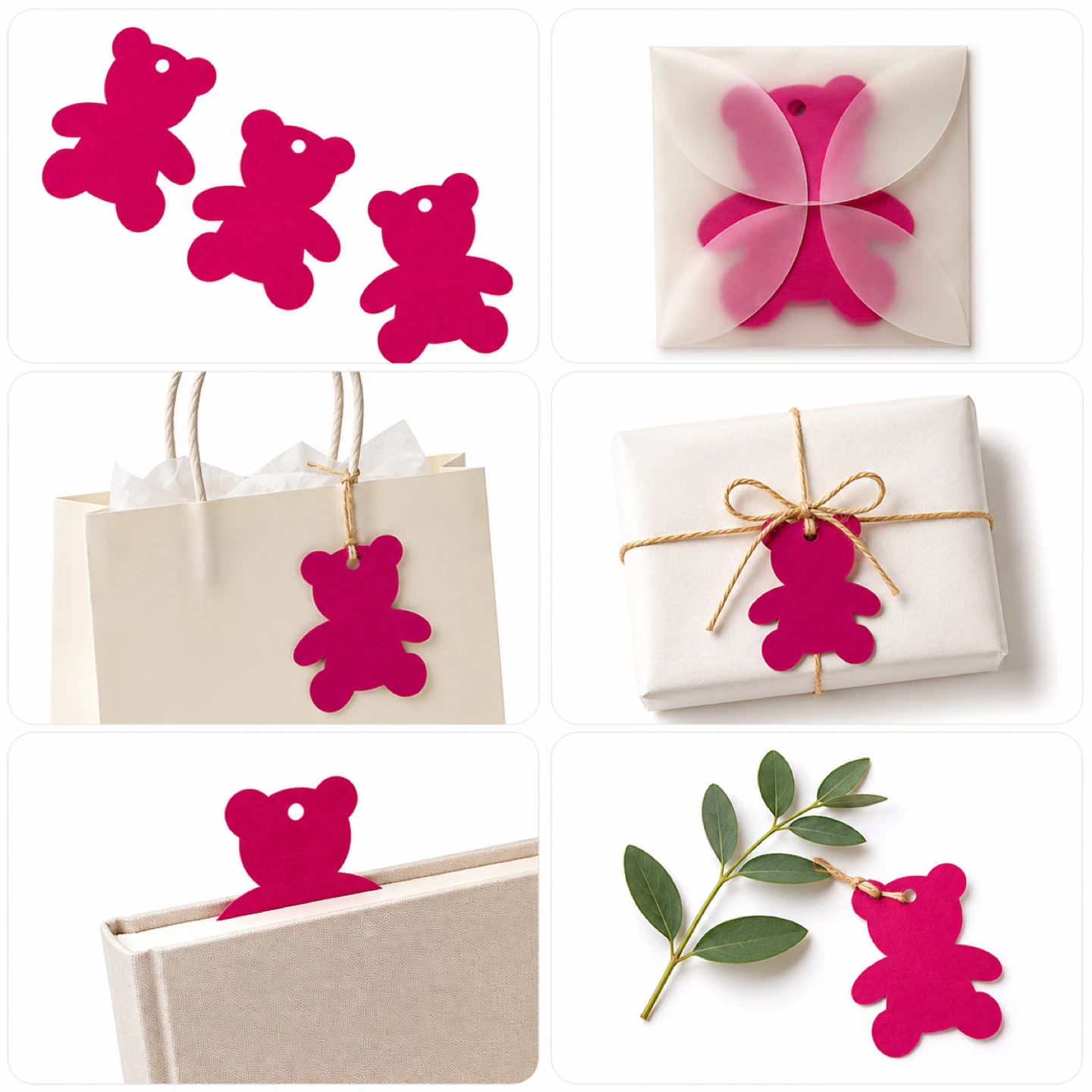 NEW🩷🧸Pink Bear Gift Tags (set of 12)