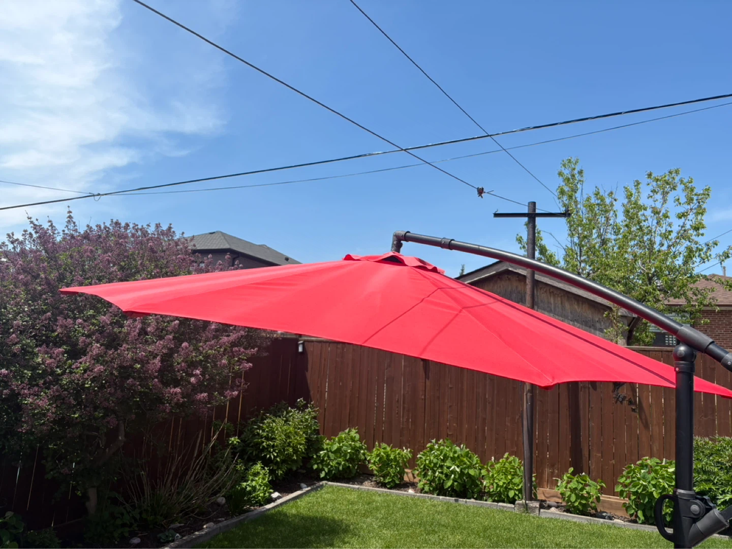 Patio umbrella with stand