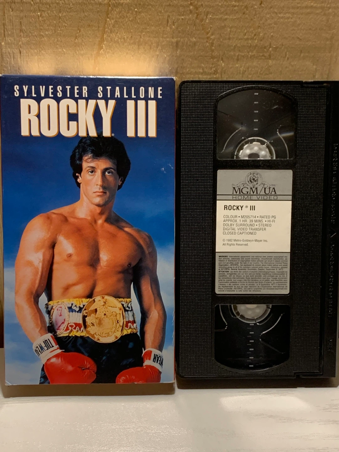 Sylvester Stallone Rocky III VHS Tape