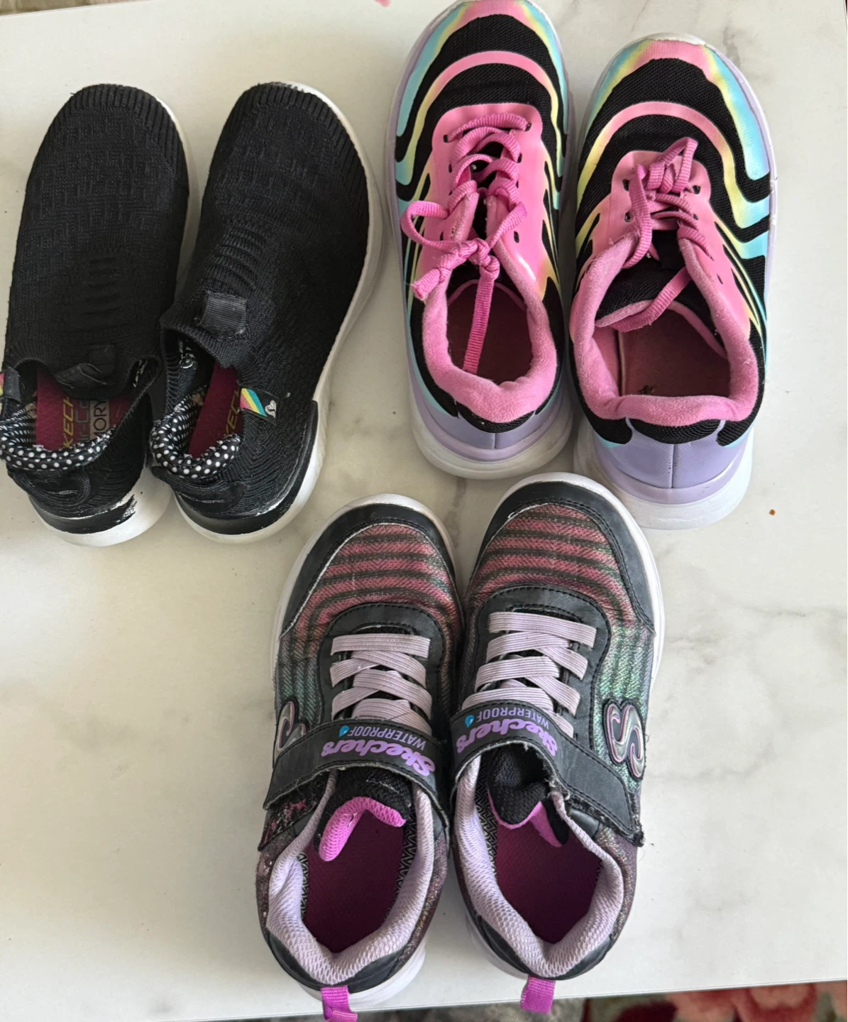Skechers Kids Waterproof Sneakers - Bundle of 3 Pairs